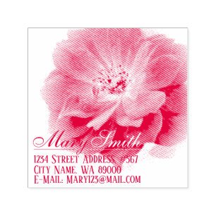 Rosa Burgundy Iceberg Self-inking Stamp