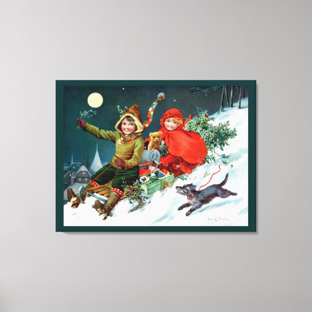 Rosa C. Petherick: Christmas Shopping Canvas Print (Front)