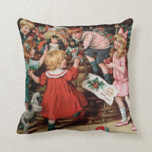 Rosa C. Petherick: The Christmas Basket Throw Pillow