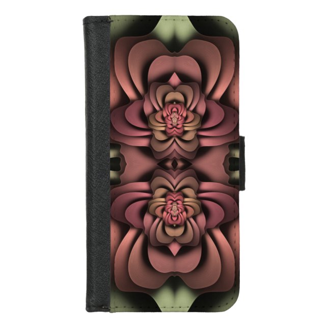 Rosa Canina Erratica Abstract Floral iPhone Wallet Case (Front)