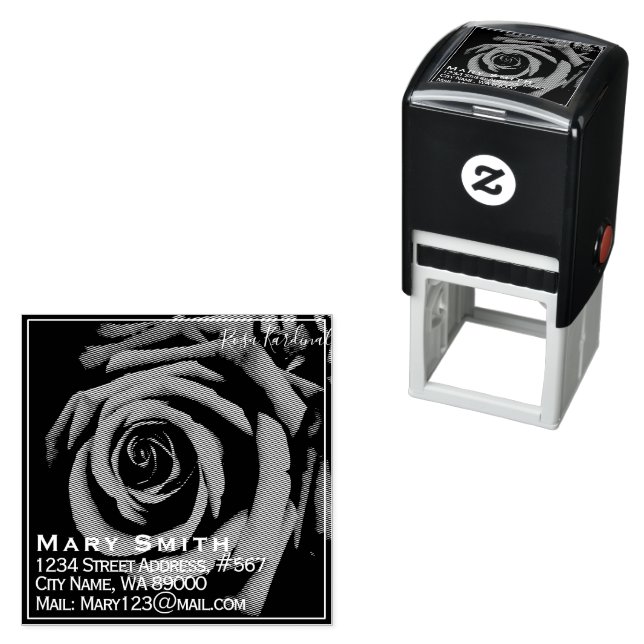 Rosa Cardinal Self-inking Stamp (In Situ)