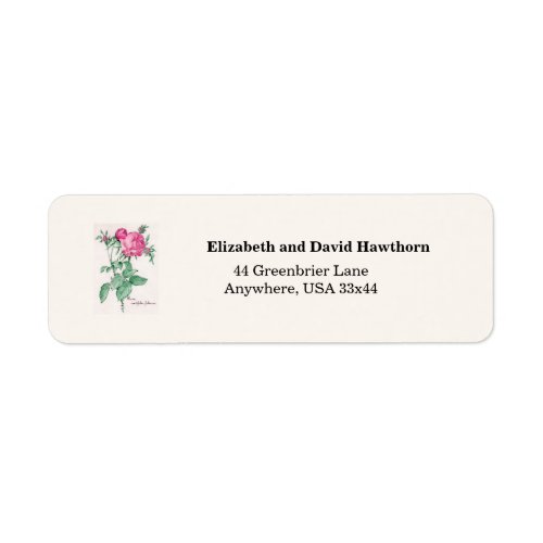 Rosa Centifolia Label