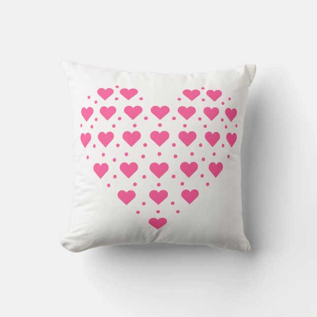 Rosa Herzen Throw Pillow (Front)