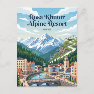 Rosa Khutor Alpine Resort Russia Postcard