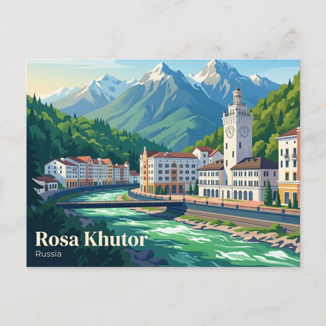 Rosa Khutor Alpine Resort Russia Postcard (Front)