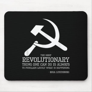 Rosa Luxemburg Quote - Socialist &amp; Communist P Mouse Pad