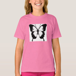 Rosa Mädchen T-shirt mit Schmetterling