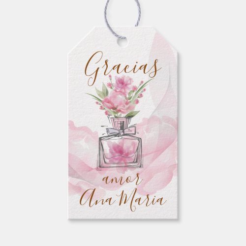 Rosa Perfume infundida de amor personalizada Gift Tags