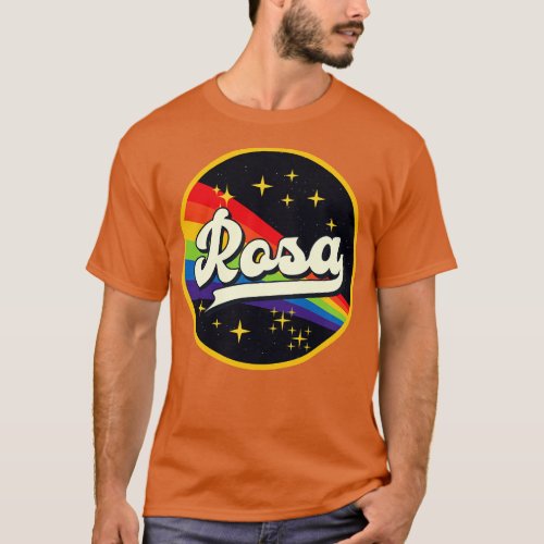 Rosa Rainbow In Space Vintage Style T_Shirt