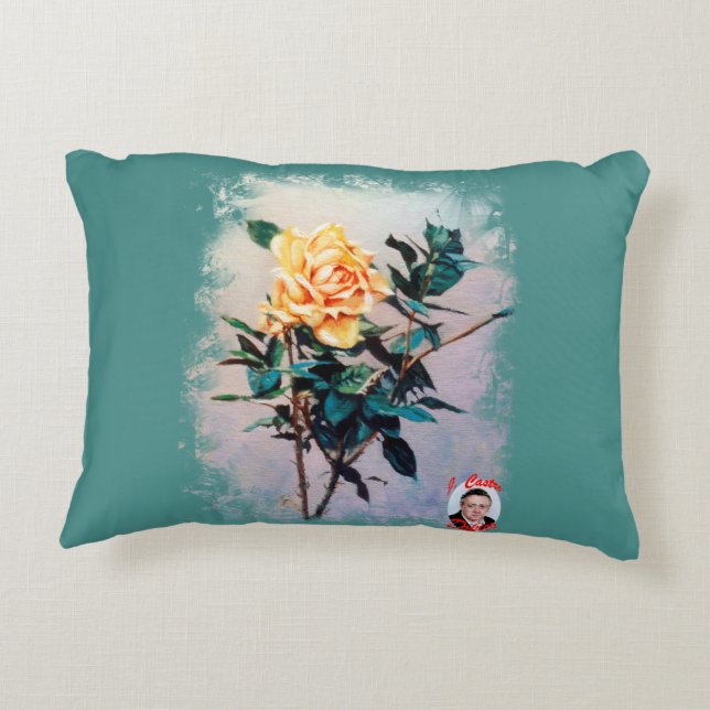 Rosa/Rose Accent Pillow (Back)