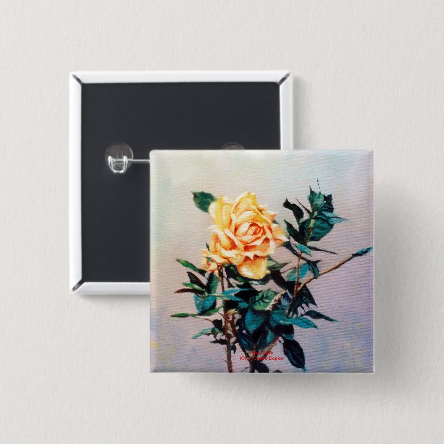 Rosa/Rose Button (Front & Back)