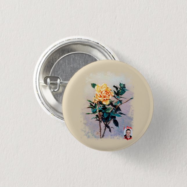 Rosa/Rose Button (Front & Back)