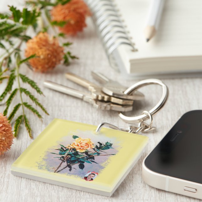 Rosa/Rose Keychain (Front Right)