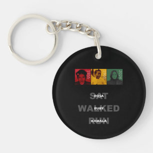 Rosa Sat Ruby Walked Kamala Run Keychain