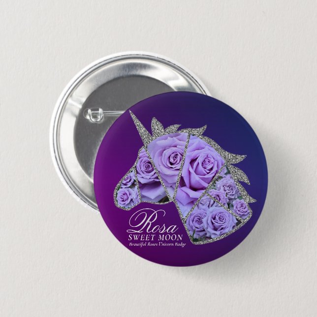 Rosa Sweet Moon Button (Front & Back)