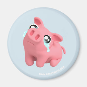 Rosa the Pig are Sad Magnet