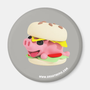 Rosa the Pig is a Burger Magnet