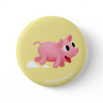 Rosa the Pig keep running Pinback Button