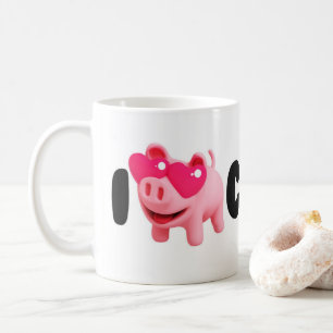 Rosa the Pig Love Coffee so much! Mug