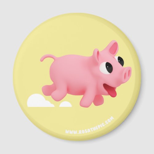 Rosa the Pig love Running Magnet