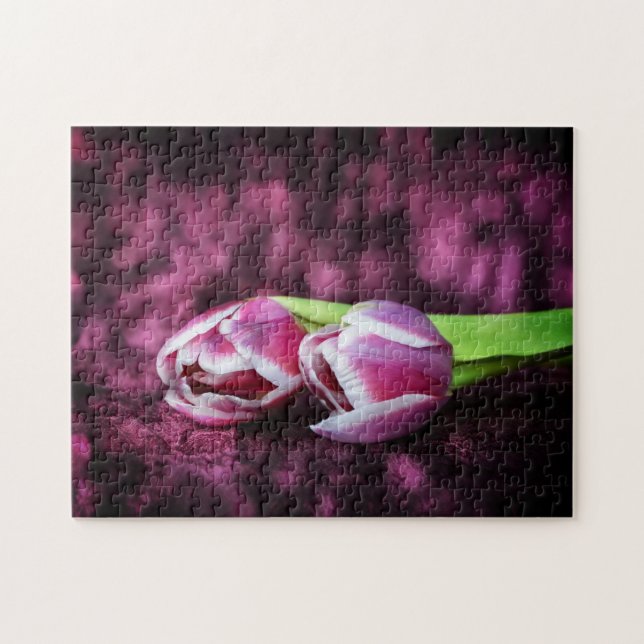 Rosa Tulpen Jigsaw Puzzle (Horizontal)