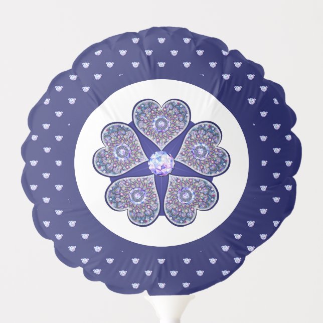 Rosace blue or red for baby&child balloon (Front)