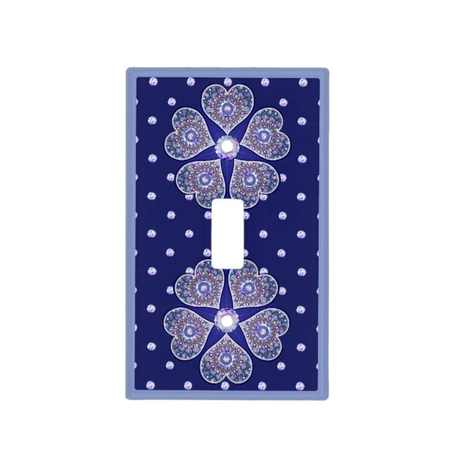 Rosace blue or red for baby&child light switch cover (Front)