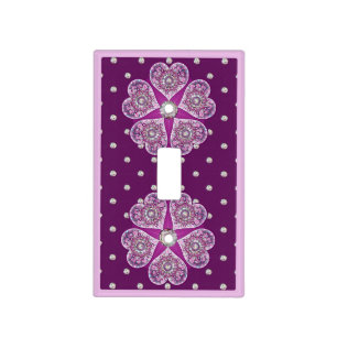 Rosace blue or red for baby&child light switch cover