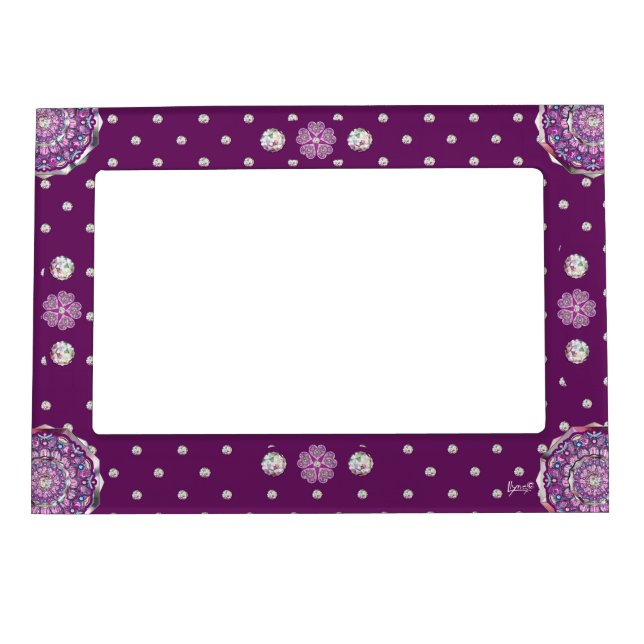 Rosace blue or red for baby&child magnetic frame (Front)