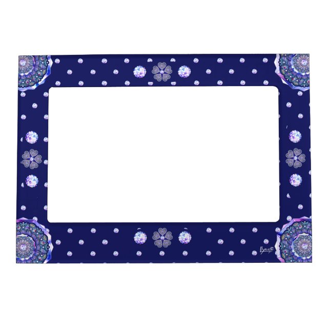 Rosace blue or red for baby&child magnetic frame (Front)