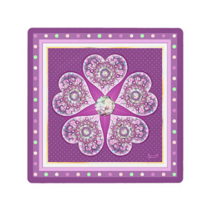 Rosace blue or red for baby&child metal print