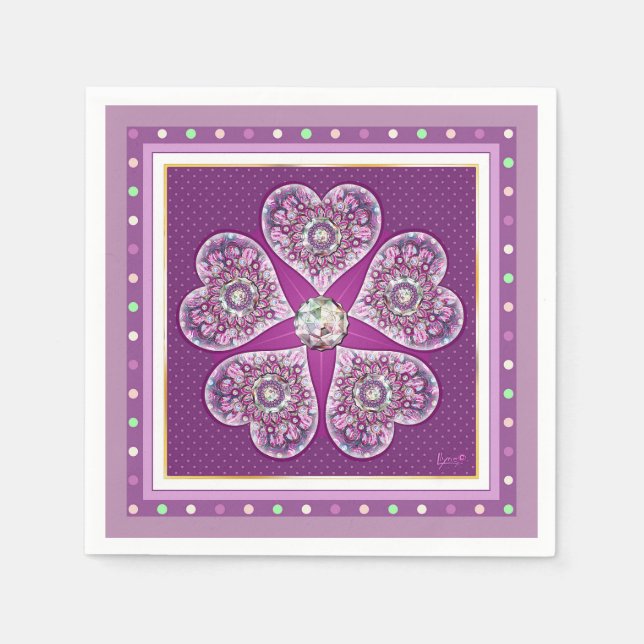 Rosace blue or red for baby&child napkins (Front)