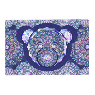 Rosace blue or red for baby&child placemat