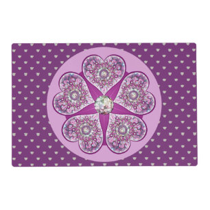 Rosace blue or red for baby&child placemat