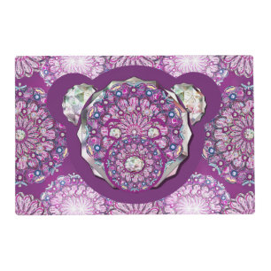 Rosace blue or red for baby&child placemat