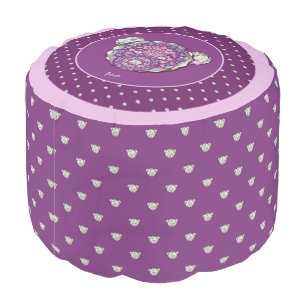 Rosace blue or red for baby&child pouf