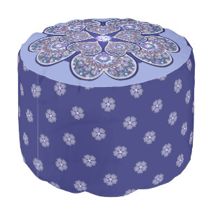 Rosace blue or red for baby&child pouf