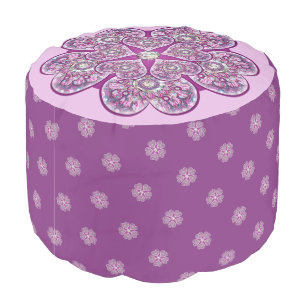 Rosace blue or red for baby&child pouf