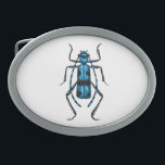 Rosalia Alpina beetle Belt Buckle<br><div class="desc">Hand-drawn vector illustration of Rosalia Alpina beetle</div>