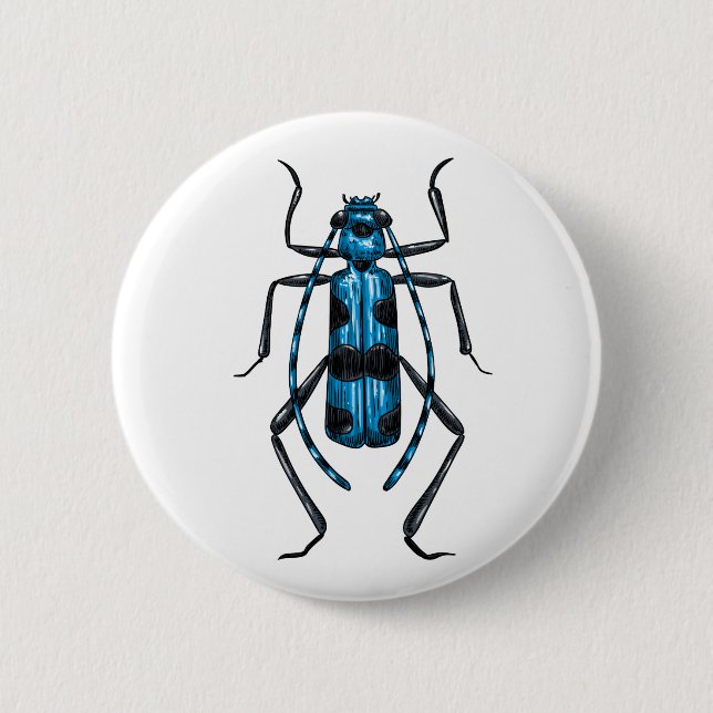 Rosalia Alpina beetle Button (Front)