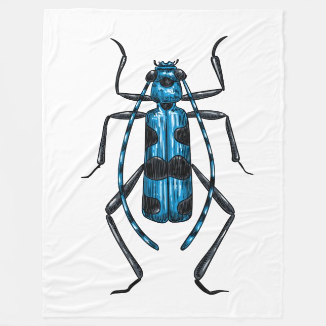 Rosalia Alpina beetle Fleece Blanket (Front)
