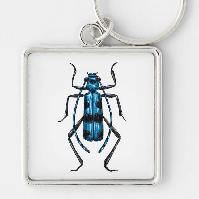 Rosalia Alpina beetle Keychain (Front)