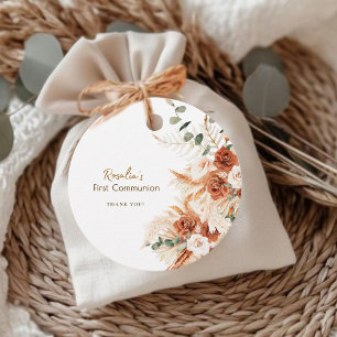 Rosalia's First Communion Boho Bridal Shower Favor Tags