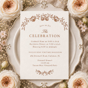 Rosalie Heirloom Celebration Details Letterpress Enclosure Card