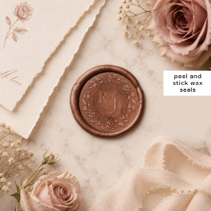 Rosalie Heirloom Floral Monogram Wax Seal Sticker