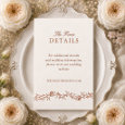 Rosalie Heirloom Letterpress Wedding Details Card