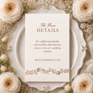 Rosalie Heirloom Letterpress Wedding Details Card