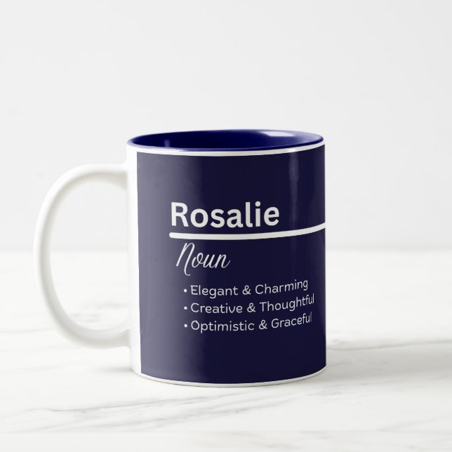 Rosalie Personalized Name Coffee Mug (Left)