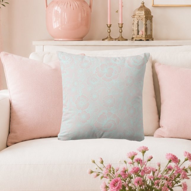 Rosalie Soft Blush 🌸 Throw Pillow (Creator Uploaded)
