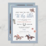 ROSALIND Horse Derby Dusty Blue Bridal Shower Invitation